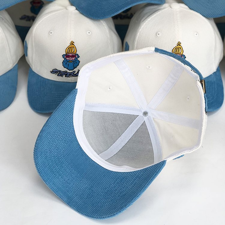 6-Panel Baseball Cap Corduroy — custom hat photo 3